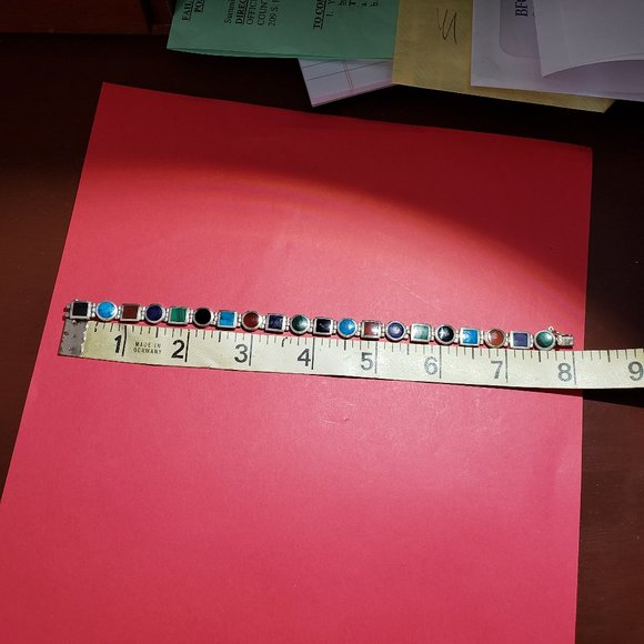 Vintage 925 Sterling Silver Southwest Bracelet - Picture 4 of 5